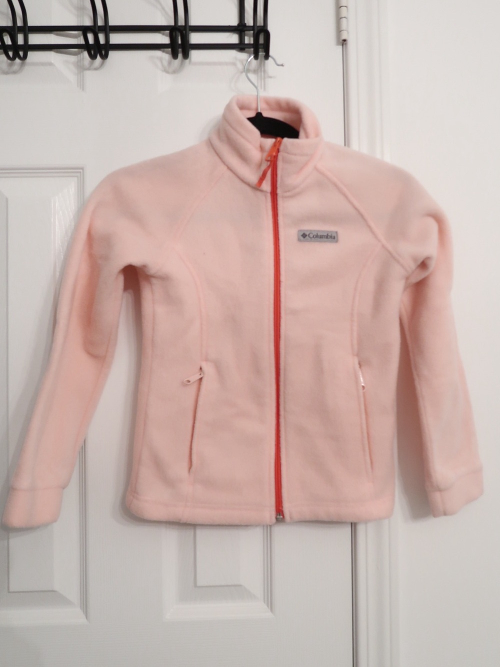 Columbia kids Pink Fleece Jacket with Coral Accent Zipper girls S 7/8